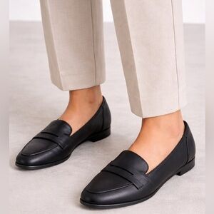 Kensie Black Loafers City Slip on Flats Classic Office Minimalist Women’s 6.5